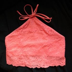 Lace holter top .